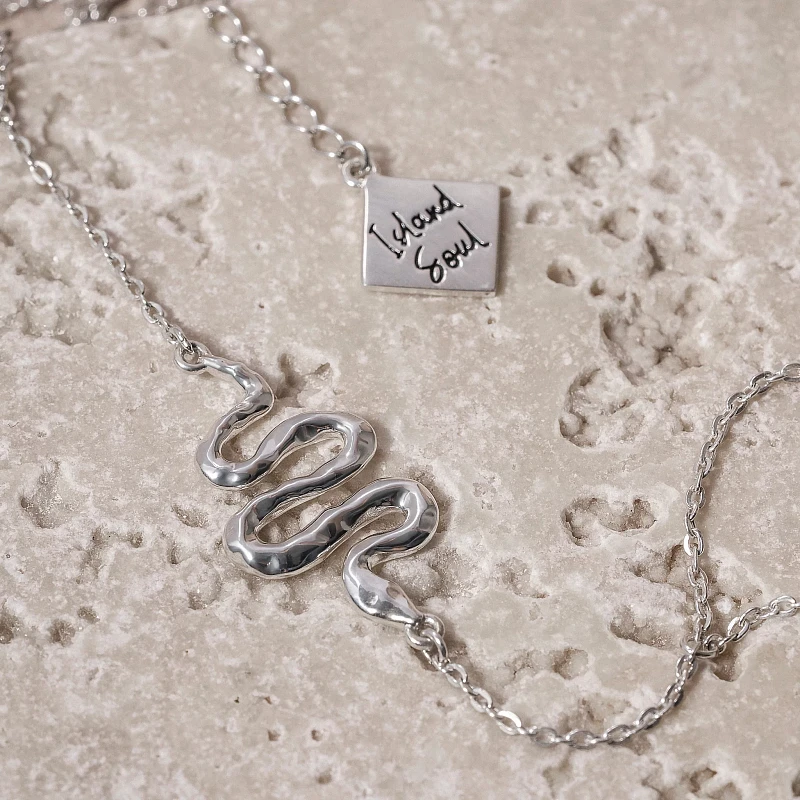 02-00-0502 Слейв-браслет со змеей (Ag 925)