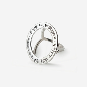 03-00-0644 Кольцо Гаятри мантра (Ag 925)-1