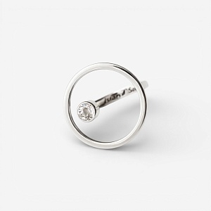 03-00-0285 Кольцо Сфера c белым топазом (Ag 925)-1