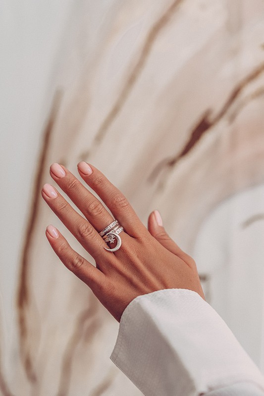 03-00-0545 Кольцо Луна со звездой и топазом (Ag 925)