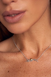 01-00-0735 Колье "Горы" с позолотой (Ag 925)-2