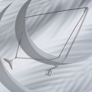 01-00-0117 Колье "Хвост Кита" (Ag 925)-2