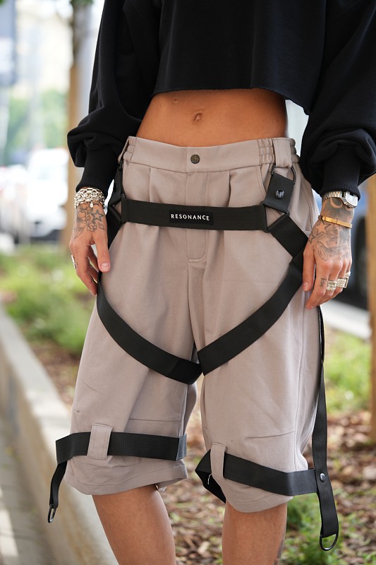 42-10-0050 Шорты BRAVE Серо-бежевый