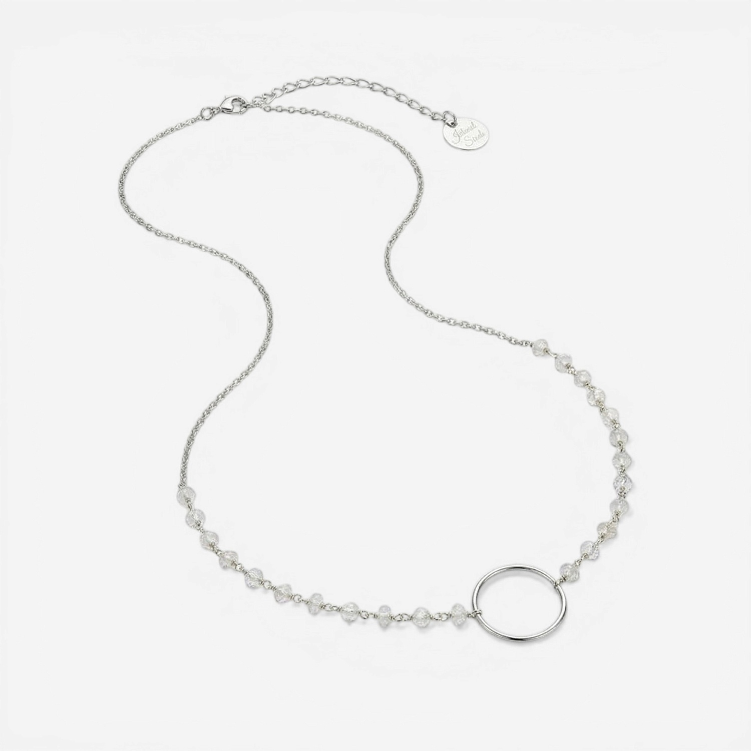 09-00-0099 Подвеска бесконечность с бесцветнвми цирконами (Ag 925)-1