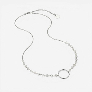 09-00-0099 Подвеска бесконечность с бесцветнвми цирконами (Ag 925)-1