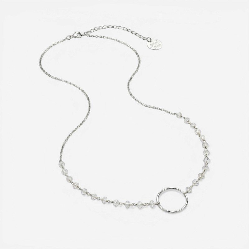 09-00-0099 Подвеска бесконечность с бесцветнвми цирконами (Ag 925)