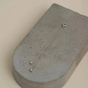 01-00-0705 Подвеска Two ball (на карабине) (Ag 925)-1