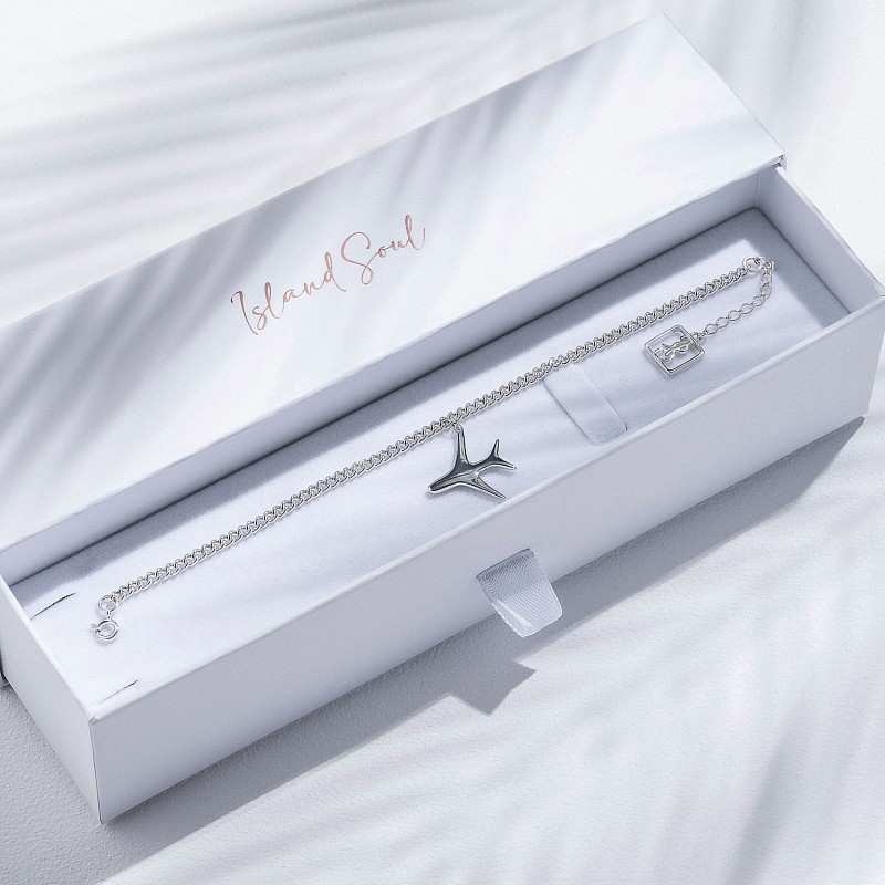 02-00-0141 Браслет с самолётом (Ag 925)