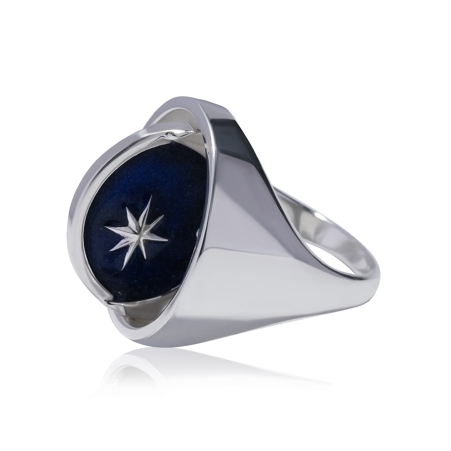 03-00-0641 Кольцо двустороннее "Sun and Moon" (Ag 925)-7