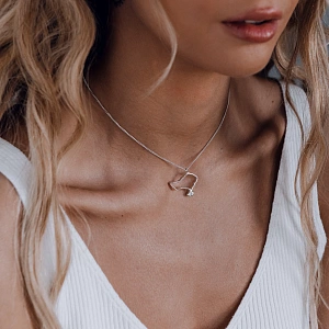 01-00-0184 Колье остров Бали с куб.цирконием (Ag 925)-3