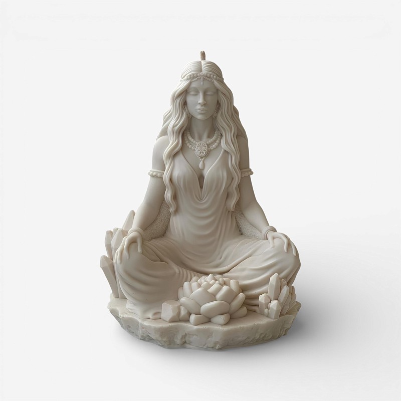 55-00-0708 Свеча "Парвати" молочная (11 см)