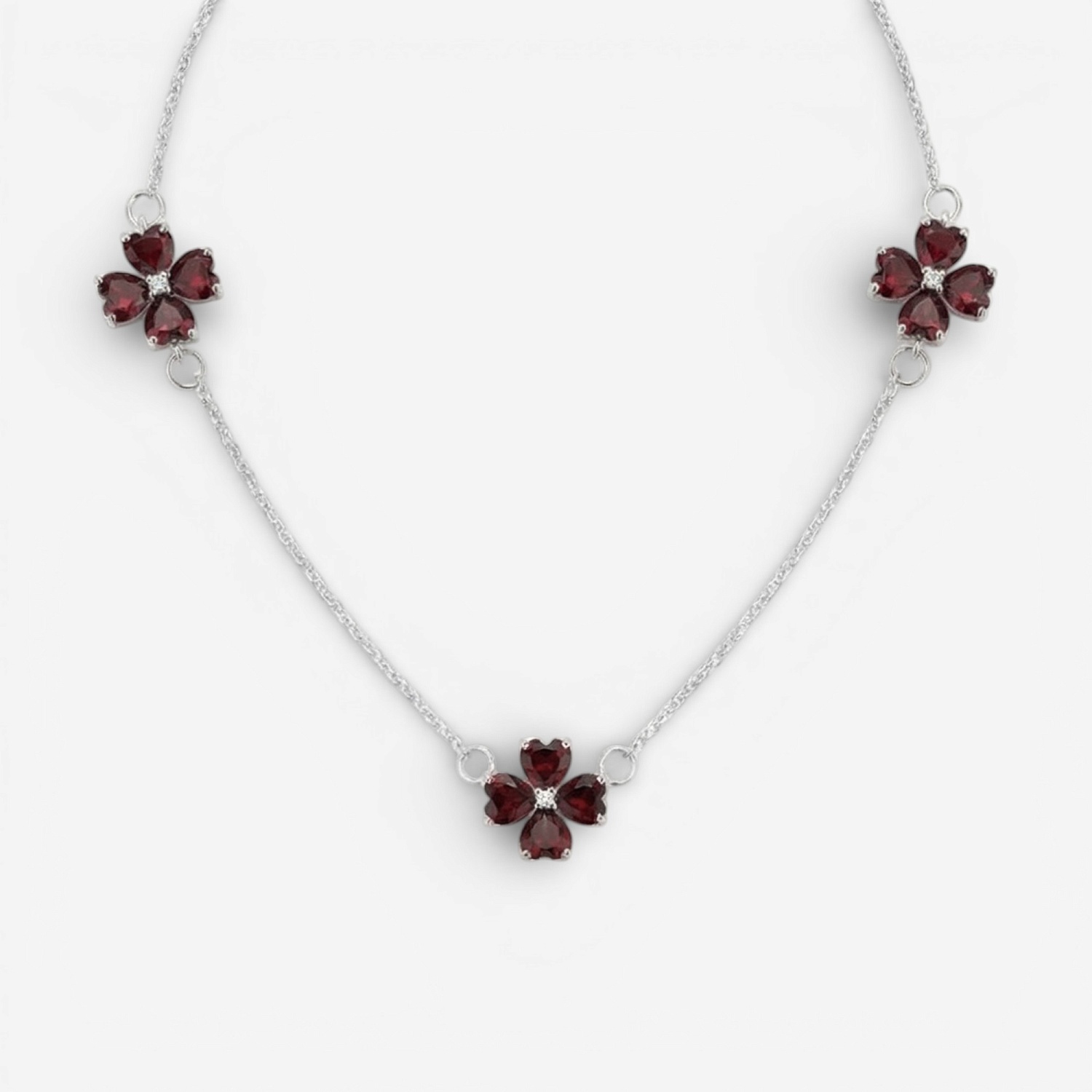 09-00-0063 Колье "Klever rouge" (Ag 925)-1