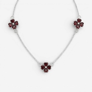 09-00-0063 Колье "Klever rouge" (Ag 925)-1