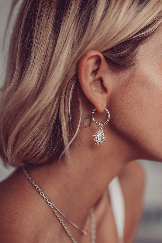 04-00-0273 Подвеска на серьгу Солнце (Ag 925)