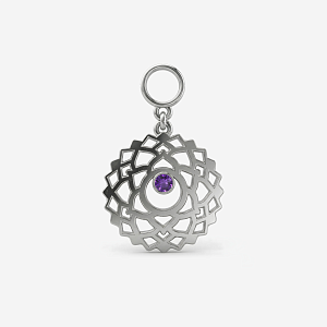 09-00-0052 Подвеска на серьгу с чакрой «Сахасрара» (Ag 925)-1
