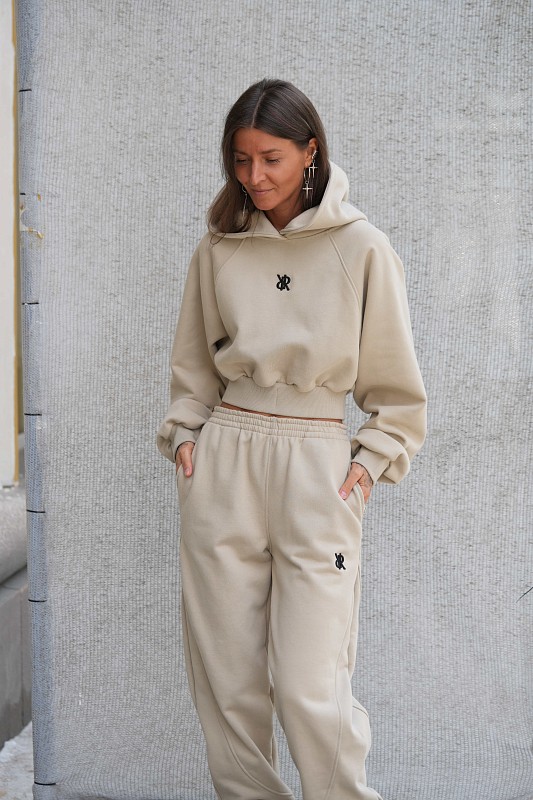 42-10-0022 Кроп-худи FREEDOM Пыльно-бежевый