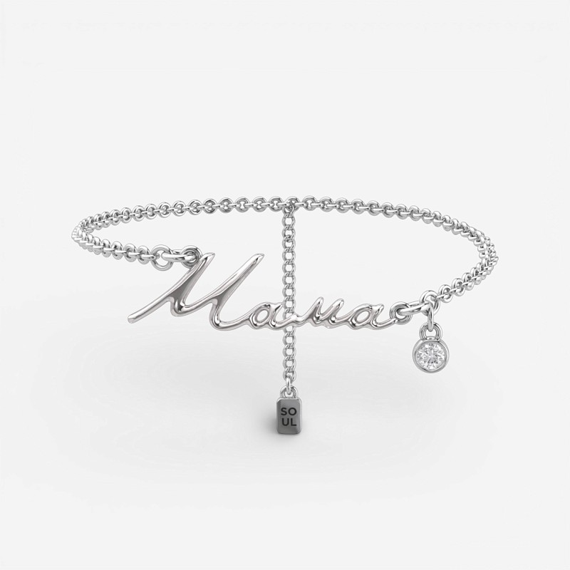 02-00-0741 Браслет "Мама" (Ag 925)