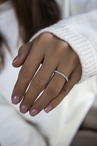 03-00-0410 Кольцо "Дорожка Топазов" (Ag 925)-5