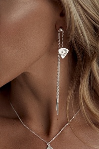 04-00-0403 Серьги-подвески "Начало и вера" (Ag 925)-1