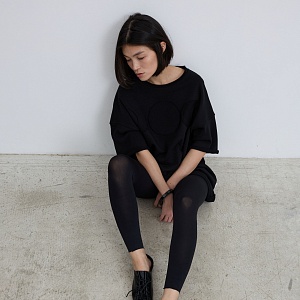 42-10-0071 Футболка "луны", Черный-1