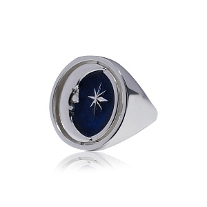 03-00-0641 Кольцо двустороннее "Sun and Moon" (Ag 925)-8