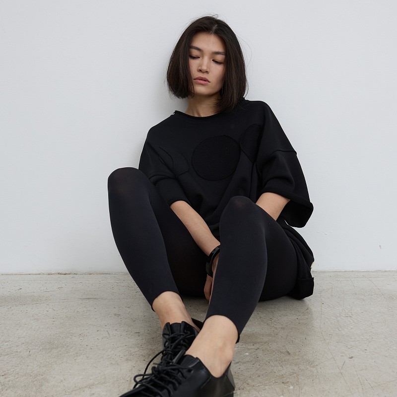 42-10-0071 Футболка "луны", Черный