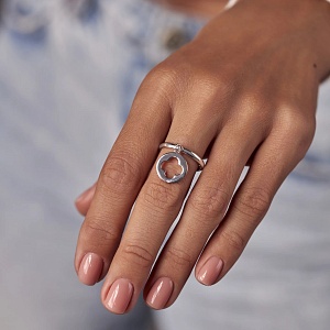 03-00-0575 Кольцо с медальоном "Luck" (Ag 925)-2