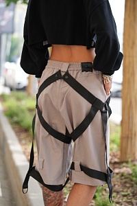 42-10-0050 Шорты BRAVE Серо-бежевый-3