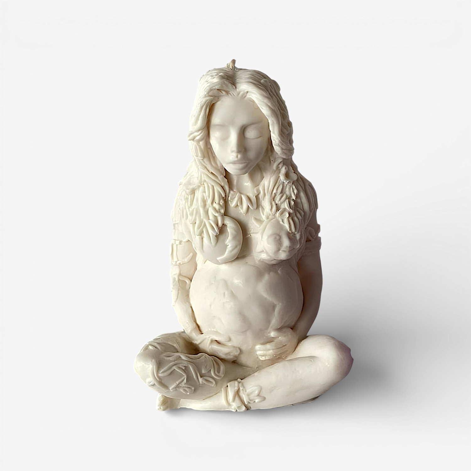 55-00-0716 Свеча "Процветание" молочная (13 см)-1