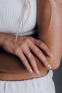 03-00-0060 Кольцо простое с подвеской "Ключик" (Ag 925)-2