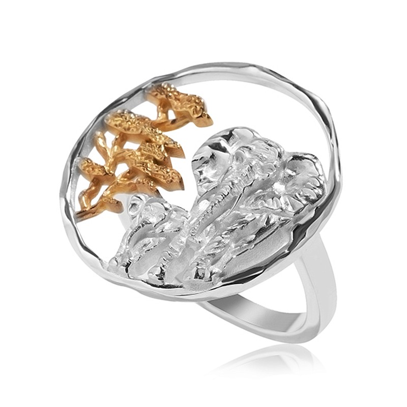 03-00-0623 Кольцо-сфера "Elephants" (Ag 925)