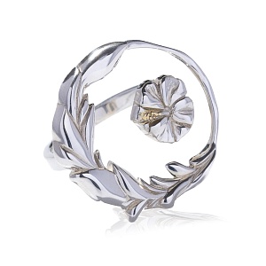 03-00-0628 Кольцо "Hibiscus" (Ag 925)-1