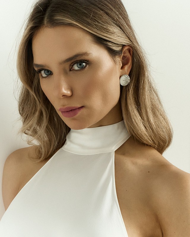 04-00-0781 Серьги "Sun and Moon"  (Ag 925)