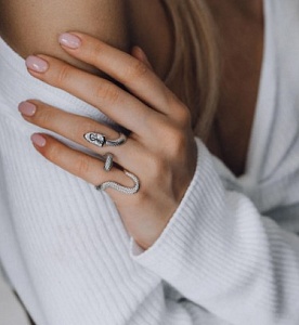 03-00-0555 Кольцо-двойное Snake (Ag 925)-3