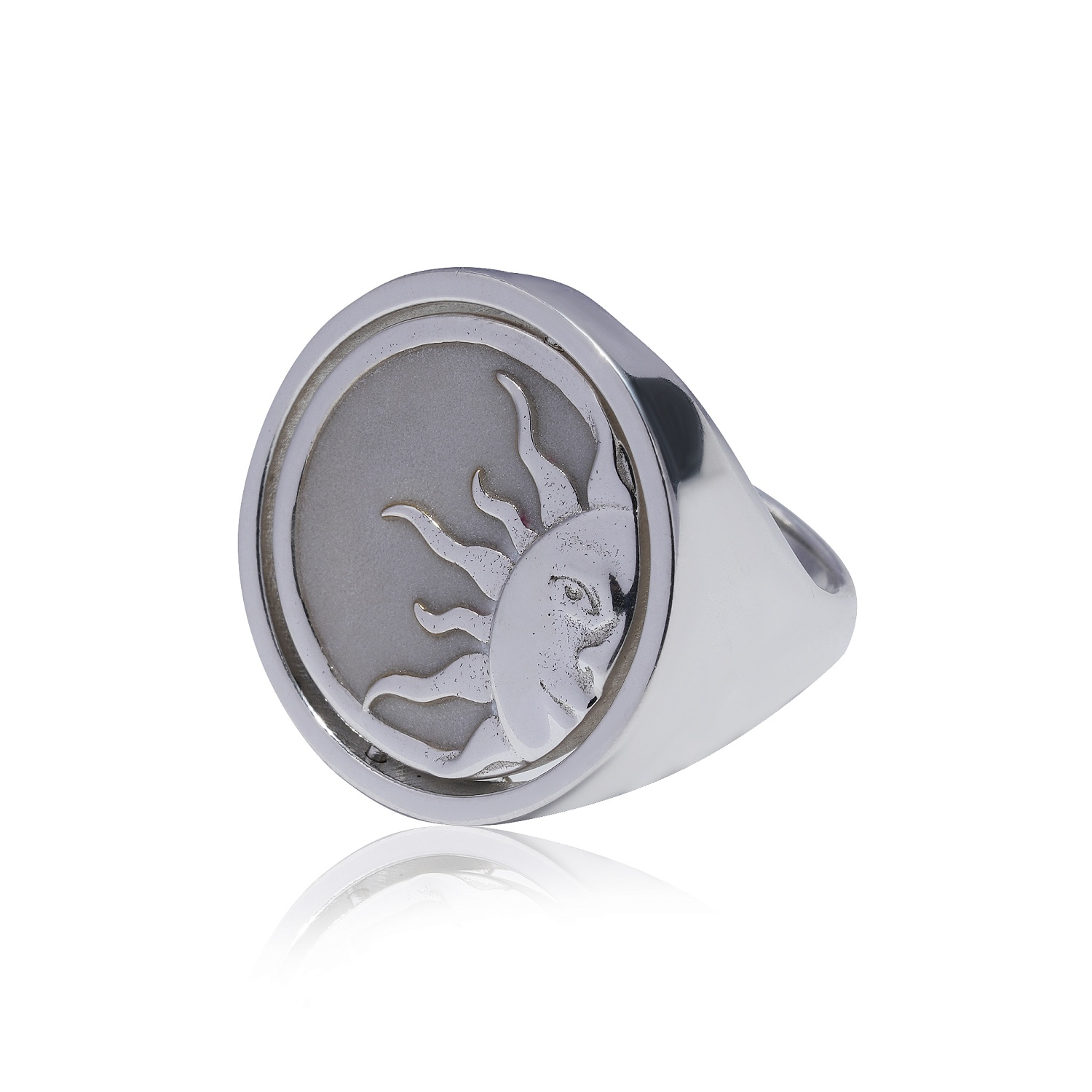 03-00-0641 Кольцо двустороннее "Sun and Moon" (Ag 925)-5