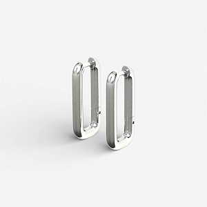 04-00-0761 Серьги-конго "Rectangle" (Ag 925)-1