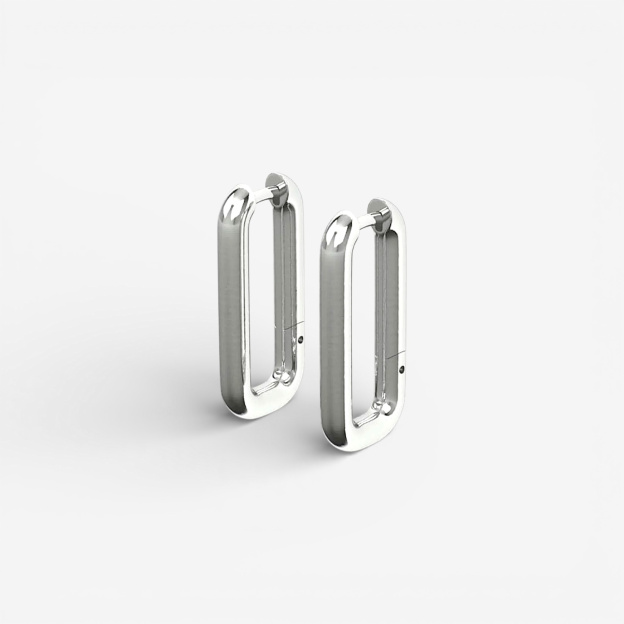 Серьги-конго Rectangle