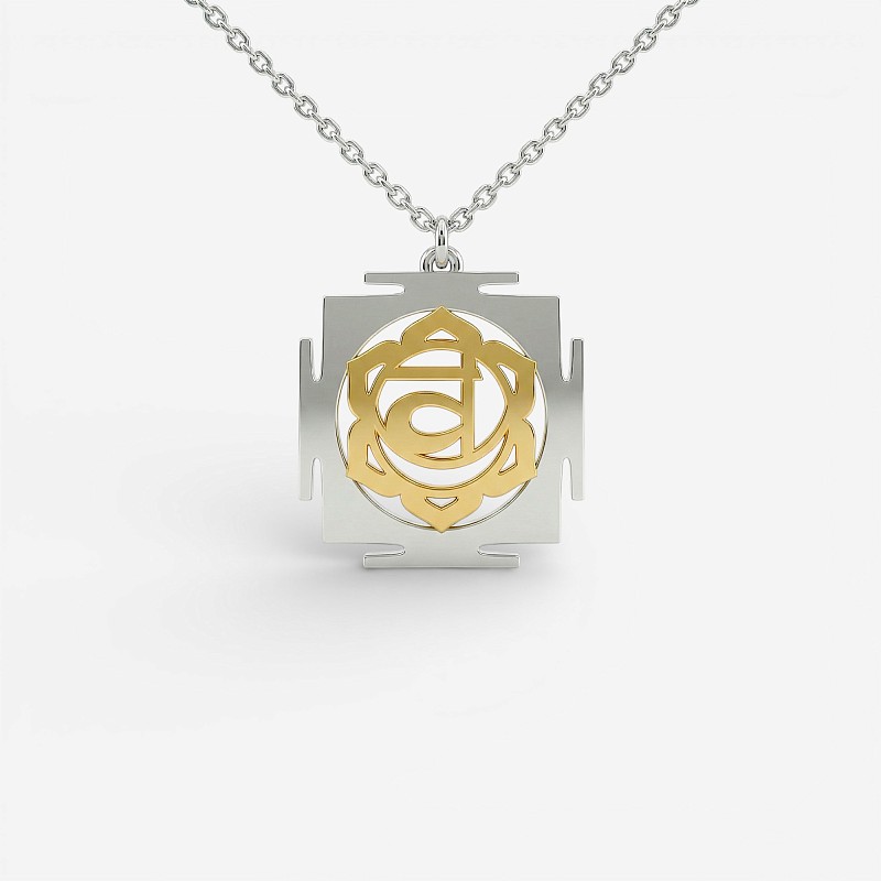 09-00-0068 Колье с чакрой "Свадхистана" (Ag 925)