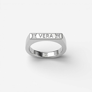 03-00-0662 Кольцо "VERA" white (Ag 925)-1
