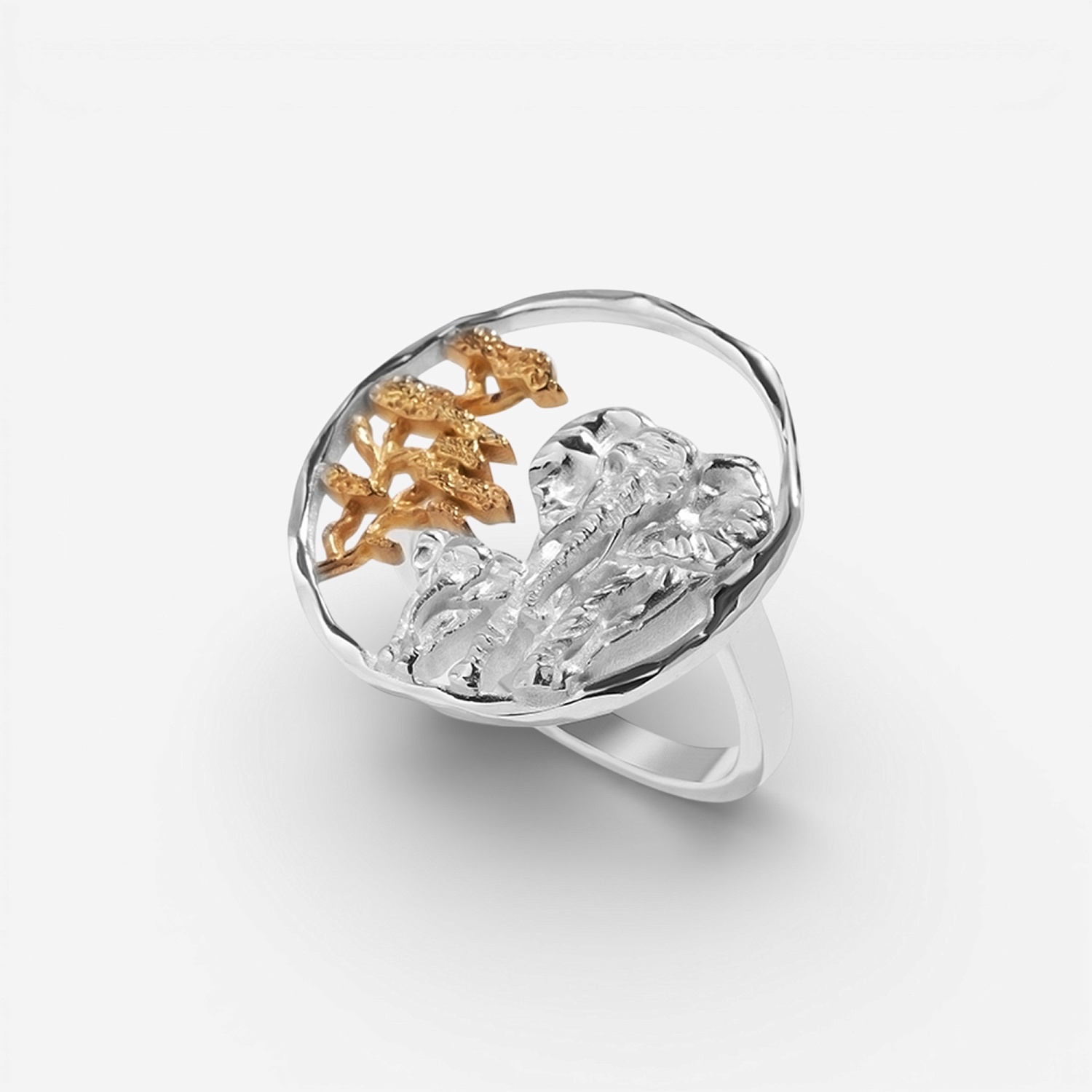 03-00-0623 Кольцо-сфера "Elephants" (Ag 925)-1