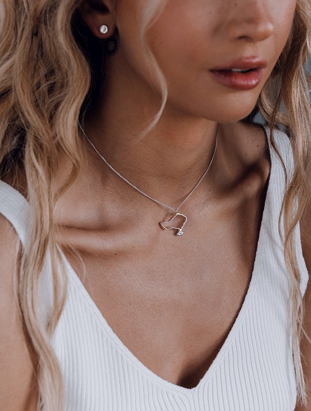 01-00-0184 Подвеска остров Бали с куб.цирконием  (Ag 925)