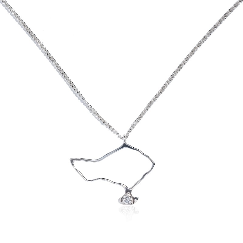 01-00-0184 Колье остров Бали с куб.цирконием (Ag 925)