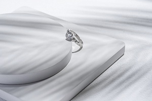 03-00-0160 Кольцо на фалангу с белым цирконом (мятое) (Ag 925)-5