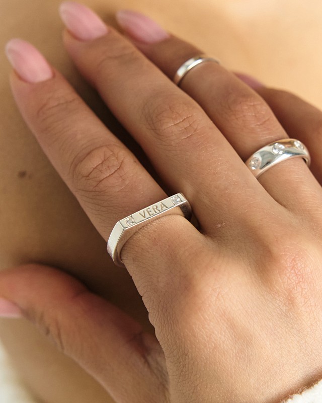 03-00-0662 Кольцо "VERA" white (Ag 925)