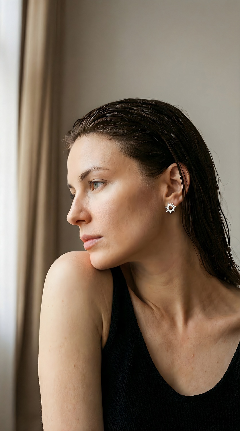 04-00-0797 Гвоздики Солнце в серебре (Ag 925)-2