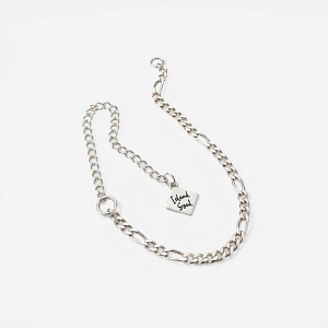 01-00-0548 Цепочка на карабин Фигаро (левая) (Ag 925)-1