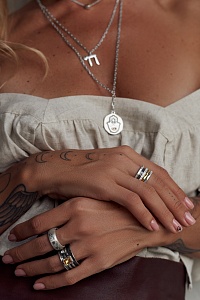 03-00-0588 Кольцо-механизм женское с аффирмацией (Ag 925)-3