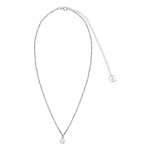 01-00-0153 Колье клевер с белым перламутром (Ag 925)-1