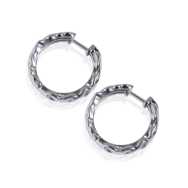 04-00-0734 Серьги Конго (мятые) (Ag 925)