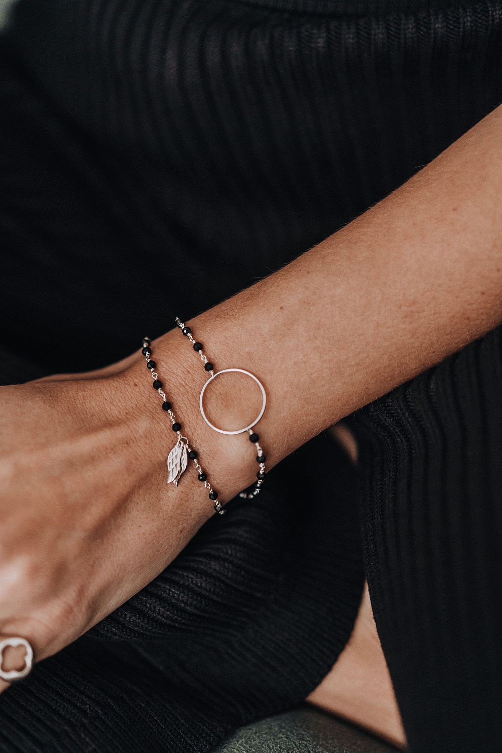 02-00-0013 Браслет бесконечность с чёрным ониксом (Ag 925)-2